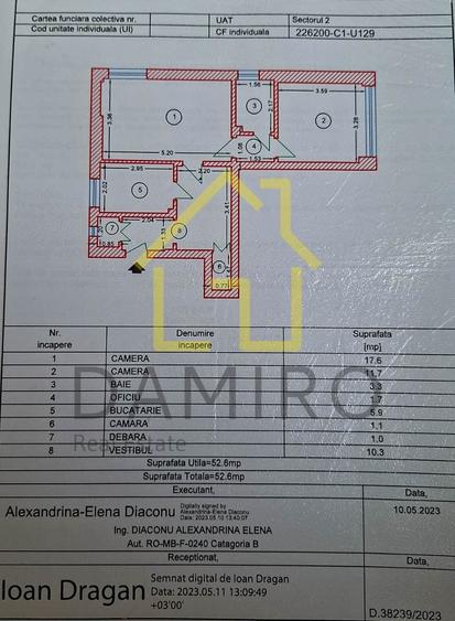 Apartament cu 2 camere semidecomandat, mobilat în Mihai Bravu