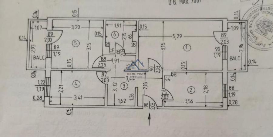 Apartament cu 3 camere decomandat în Central