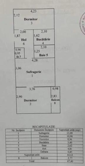 Apartament 3 camere Micro 19 CT bloc aproape de bulevard - 5