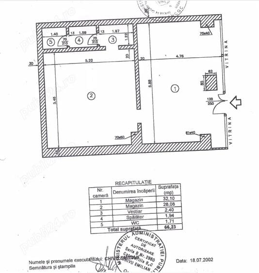 Spațiu comercial, de 66 mp, în Moșilor