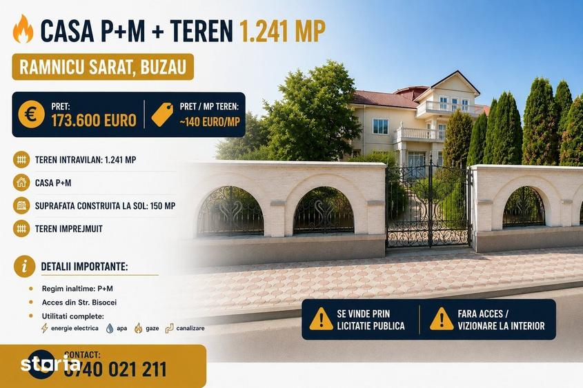 Casă cu 4 camere cu Teren 1241 Mp în Central