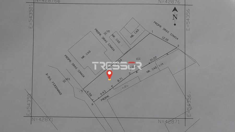 Teren Construcții intravilan de 300 mp, în Central