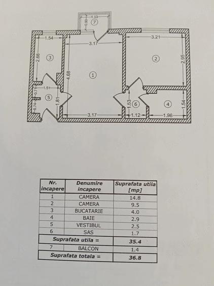 Vand Apartament 2 Camere , Etaj 2 10 - 2