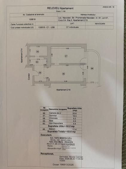 Apartament cu 2 camere în Nord