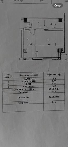Garsonieră decomandată în Ozana