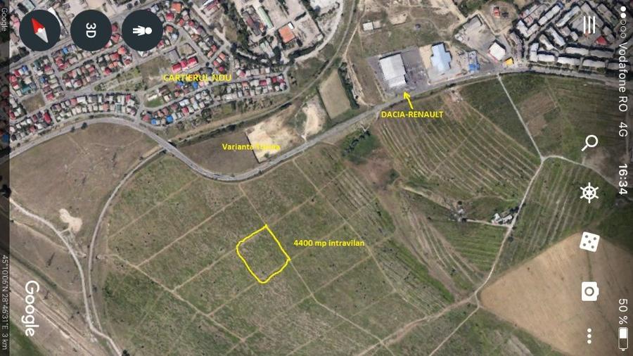 Teren de 4400 mp, în Central