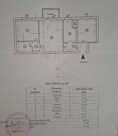 Apartament cu 3 camere semidecomandat, mobilat în Tătărași