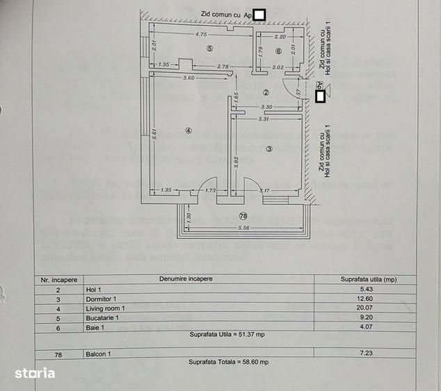 Apartament cu 2 camere decomandat, mobilat în Tomis Plus