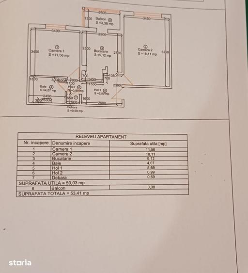 De vanzare Apartament cu 2 camere, confort 1, decomandat Zona Saguna - 3