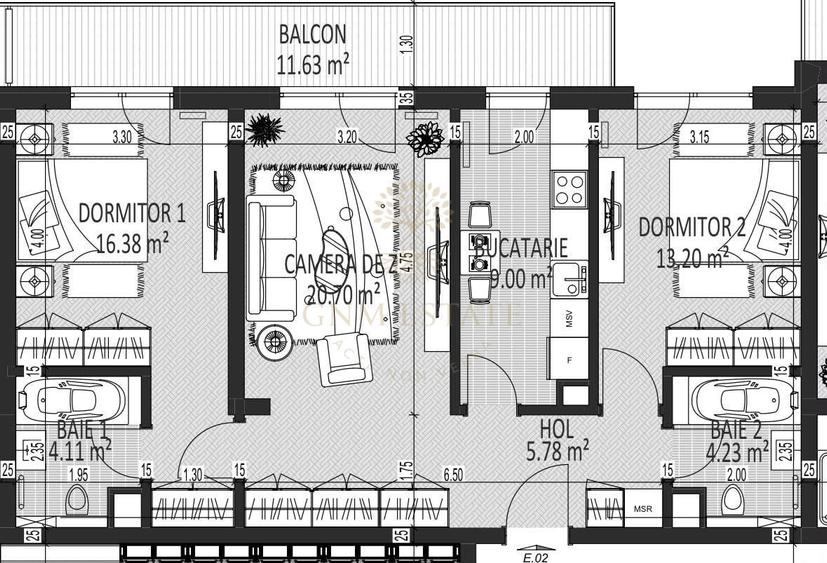 3 Camere 85 m.p. | Bloc Nou | Etalon Lacul Morii - 8