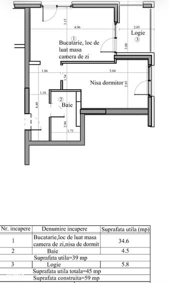 Vand apartament 2 camere+parcare, ARED-AFI - 16