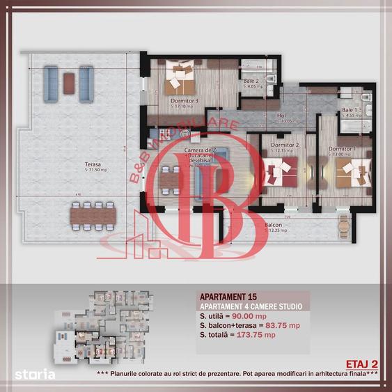 Apartament cu 4 camere în Theodor Pallady
