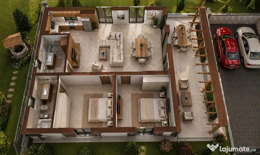 Casă cu 3 camere cu Teren 650 Mp în Central