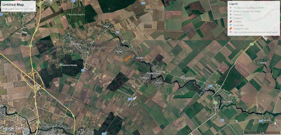 Teren intravilan 24500 mp Dascalu - Creata jud. Ilfov - 2
