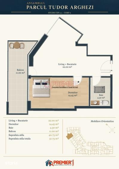 Apartament cu 2 camere în Metalurgiei