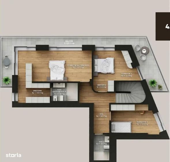 Penthouse vedere piscina+padure! Proprietate construita unica pe piata - 8