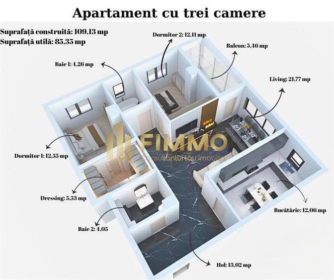 Apartament 3 Camere | 109 mpt | Avans 20% | Suceava | ID:1642 - 1