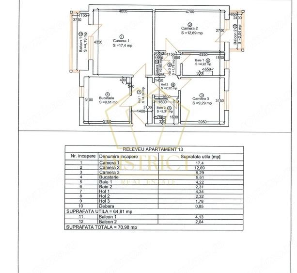 Apartament cu 3 camere decomandat în Bucovina