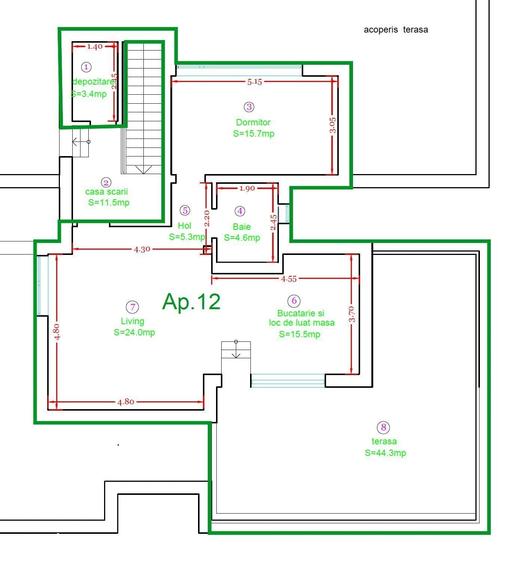 Apartament cu 2 camere în Dumbrăvița