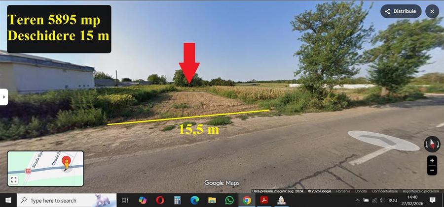 Teren Construcții intravilan de 5895 mp, în Cazasu