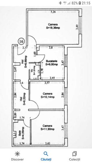 Apartament cu 3 camere decomandat în Militari