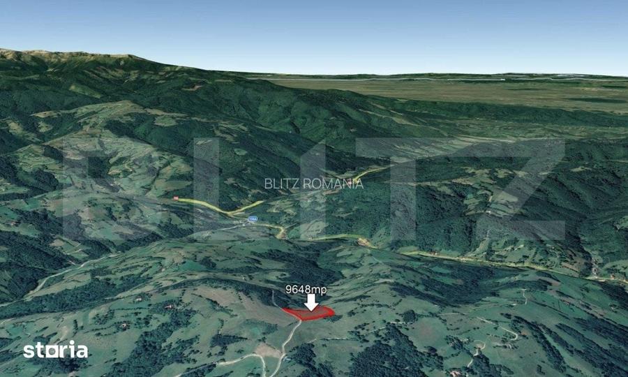 Teren 9648 mp, priveliste superba, Poiana Marului!