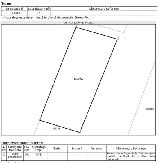 Teren Construcții intravilan de 871 mp, în Valea Borcutului