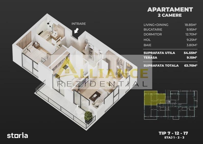 Apartament cu 2 camere în Cișmigiu