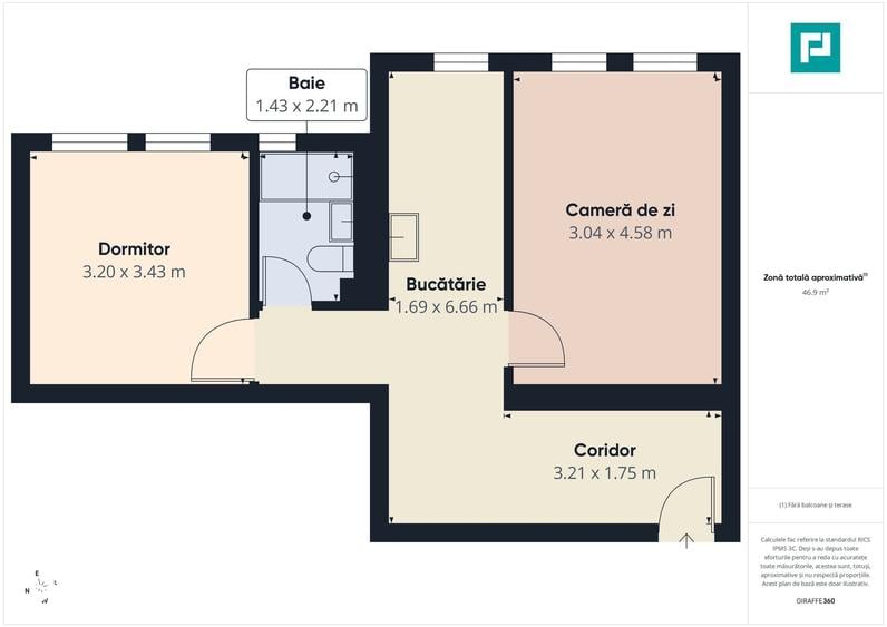 Apartament 2 camere Alfa in bloc nou - 4