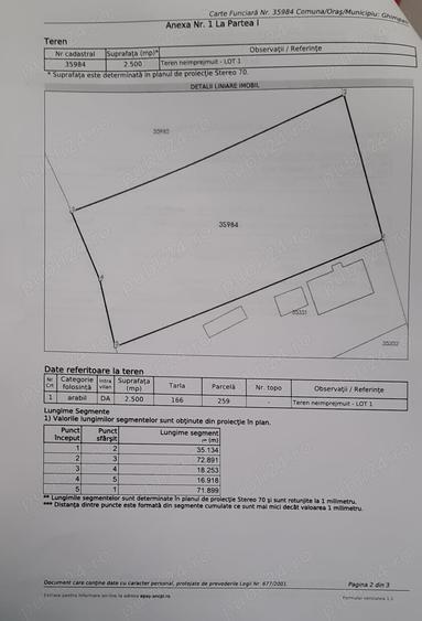Teren de 2500 mp, în Copaciu