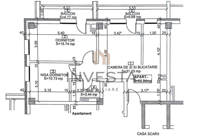 Apartament cu 3 camere semidecomandat în Gheorgheni
