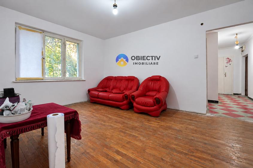 Apartament cu 3 camere semidecomandat în Central