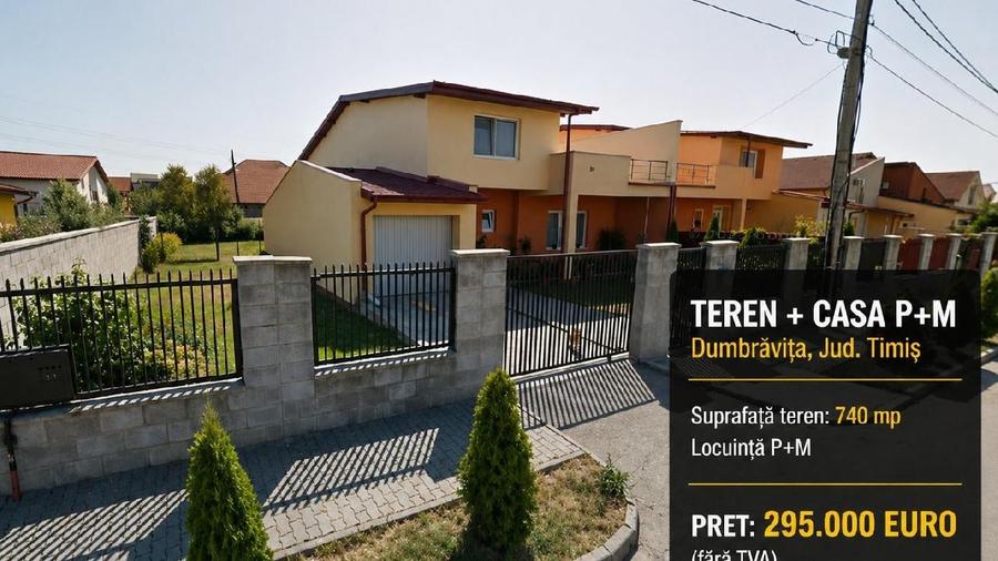 Casă individuală cu 3 camere cu Teren 740 Mp în Dumbrăvița