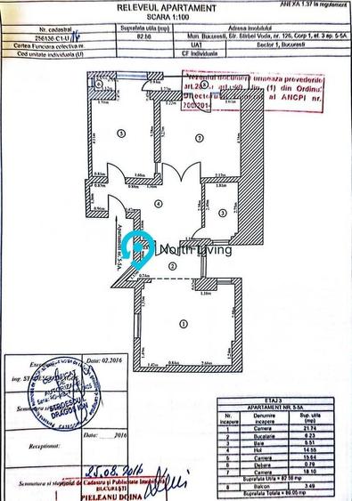Apartament cu 3 camere decomandat în Știrbei Vodă