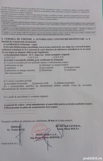 Teren de 2900 mp, în Exterior Vest