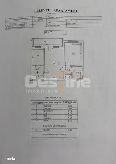 Apartament cu 2 camere semidecomandat, mobilat în Tătărași
