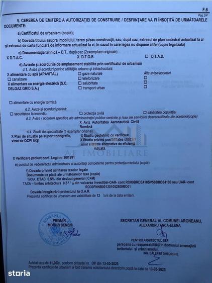 Teren de 652 mp, în Aeroport