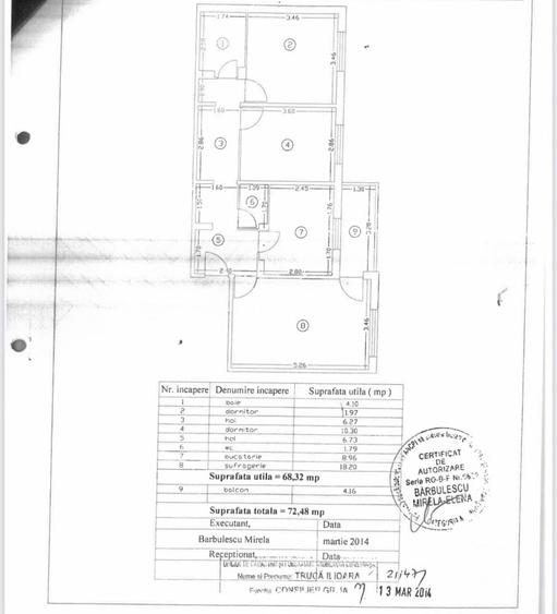 Apartament cu 3 camere decomandat în Tomis Nord