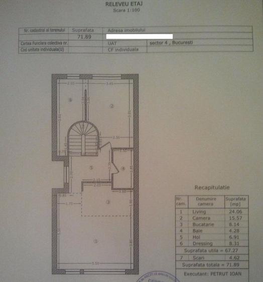 Casă individuală cu 3 camere cu Garaj în Apărătorii Patriei