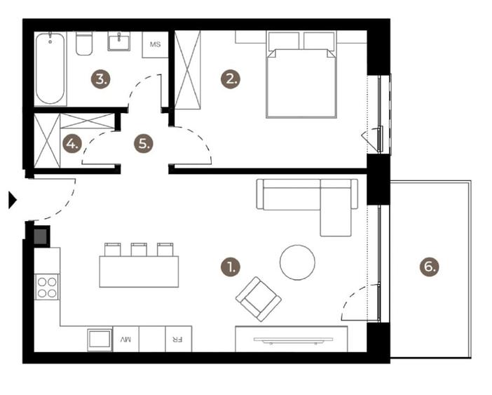 Apartament 2 camere  - complex rezidential nou - 1