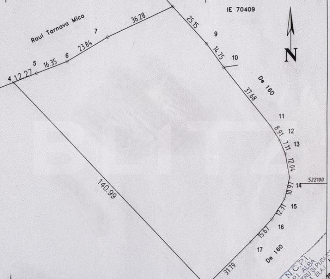 Teren extravilan cu potential ridicat, 10.000 mp, zona Blaj - 1