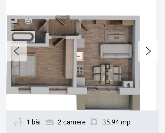 Studio 41 mp – 58.000  – Militari Residence, Chiajna, etaj 3/6 - 2