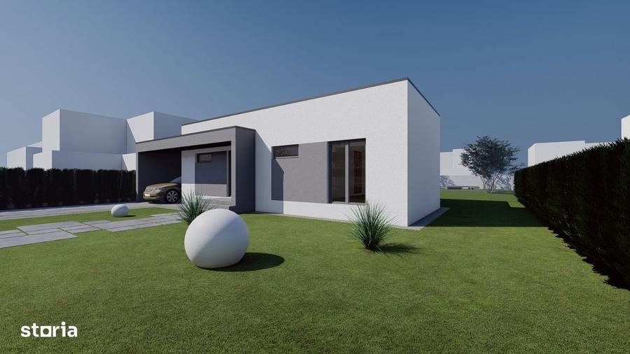 Vand casa la rosu,stil mediteranean, in Calugareni -Arad - 2