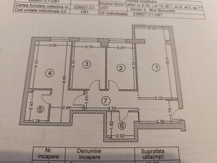 Ap. 3 cam. | 2017 | 2 băi | Metrou Nicolae Teclu | Parcare disponibilă - 1