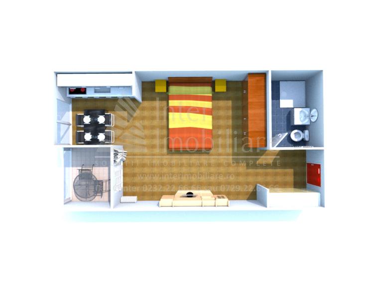 Studio nou 55 mp, 1 camera, VEDERE LATERALA la MARE, Cod 161789 - 1