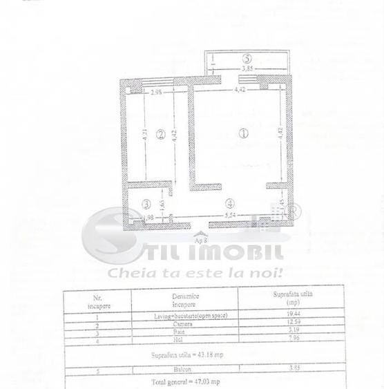 Apartament cu 2 camere decomandat, mobilat în Aleea Tudor Neculai