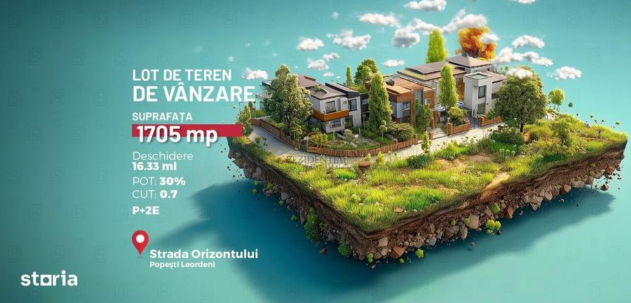 Teren intravilan de vanzare, 1705 mp, Popesti Leordeni - 5