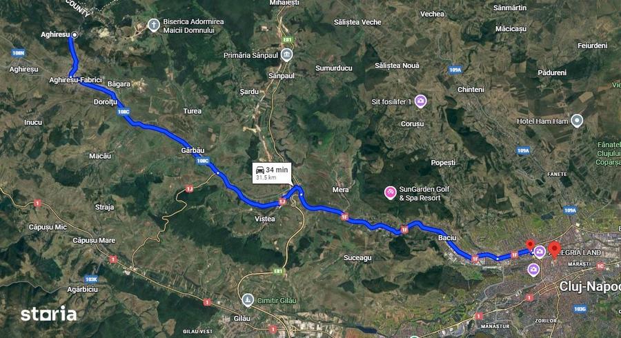 PF Vand teren intravilan AghiresuFabrici cu Utilitati Vezi Video - 5