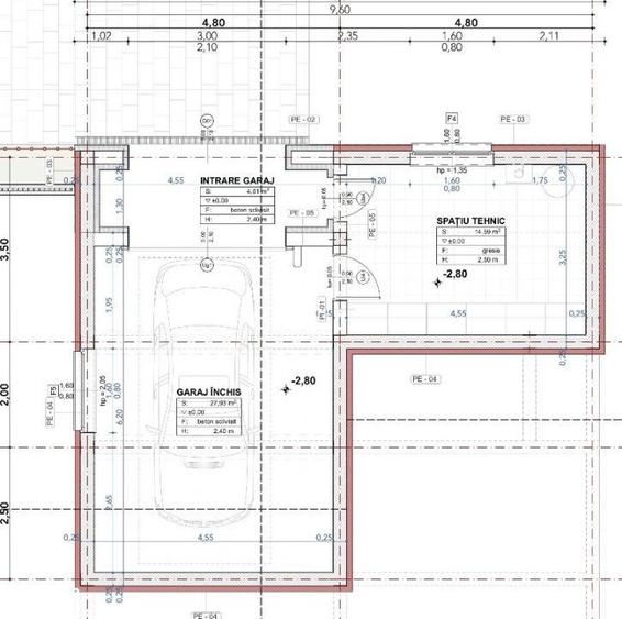 Casa individuala NZEB 4 CAM 145.35 mp teren 680 mp Chinteni - 2
