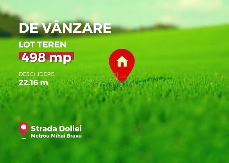 Teren 498mp de vanzare, metrou Mihai Bravu,ideal dezvoltare imobiliara - 2